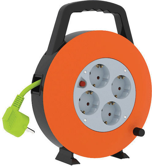 Elmark 4 Plätze mit Kabel 10m Durchmesser 3 x 1.5mm² Rot