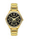 Breeze Intensifire Watch Chronograph with Gold Metal Bracelet