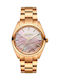 Breeze Finesse Watch with Pink Gold Metal Bracelet