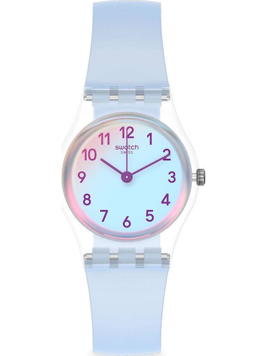 Swatch Casual Damen Uhr mit Blau Kautschukarmband