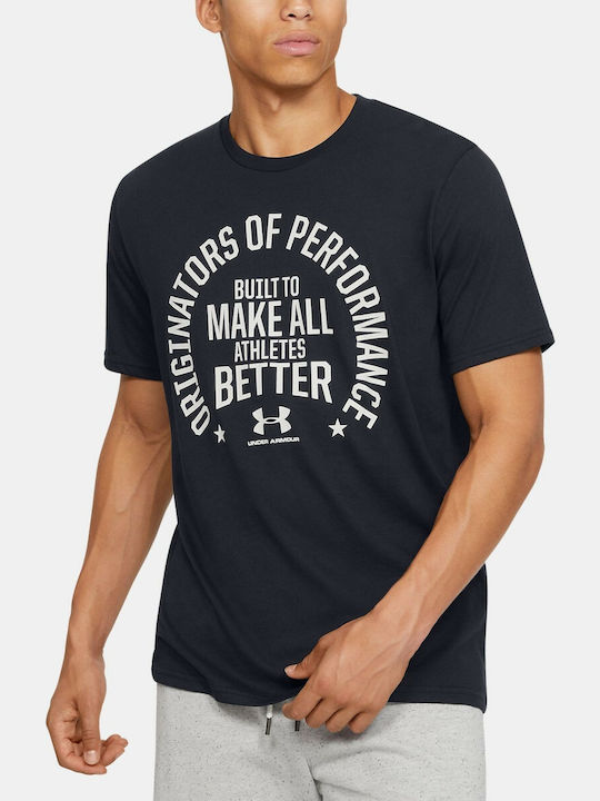 Under Armour Make All Athletes Better Ανδρικό Tshirt Μαύρο Με Στάμπα
