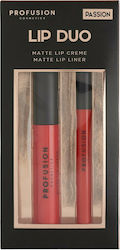 Profusion Cosmetics Lip Duo Makeup Set for the Lips Passion 2pcs