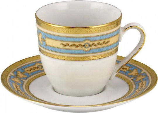 WM Collection Set Tassen Kaffee aus Porzellan Weiß 100ml 6Stück