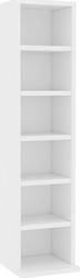 vidaXL CD-Hülle 108 CD White 21x20x88cm vidaXL CD-Hülle 108 CD White 21x20x88cm