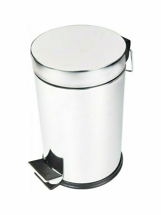 F.F. Group Inox Toilet Bin 5lt Silver