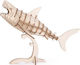Kikkerland Дървена Конструктивна Игра Shark 3D Wooden