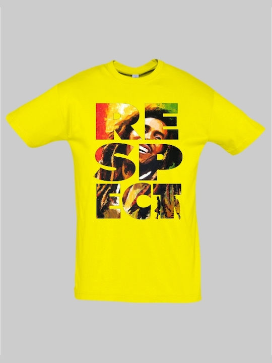 Respect Bob Marley T-shirt - LEMON