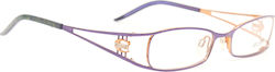 Just Cavalli Metal Eyeglass Frame Purple JC37 N59