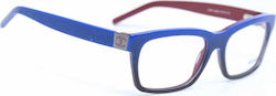 Just Cavalli Plastic Eyeglass Frame Blue JC448 092