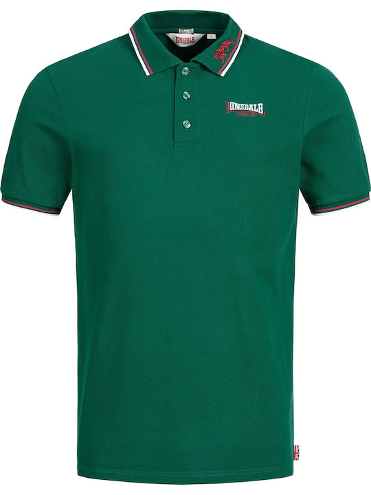 Lonsdale Lion Polo Short Sleeve Green Shirt