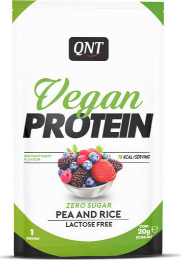 QNT Vegan Protein Gluten & Lactose Free with Flavor Red Fruit Party 20gr