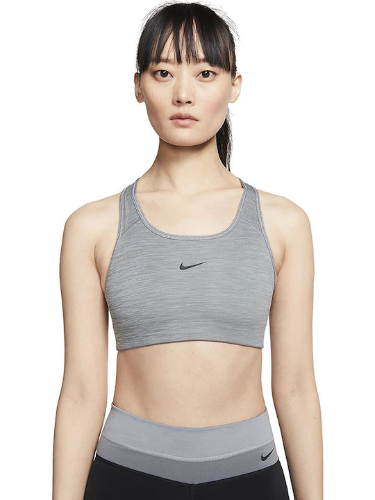 Nike Swoosh Women’s Athletic Sports Bra Gray wi...