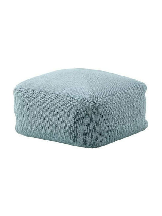 Stool For Living Room Upholstered with Fabric Divine Blue 55x55x30cm