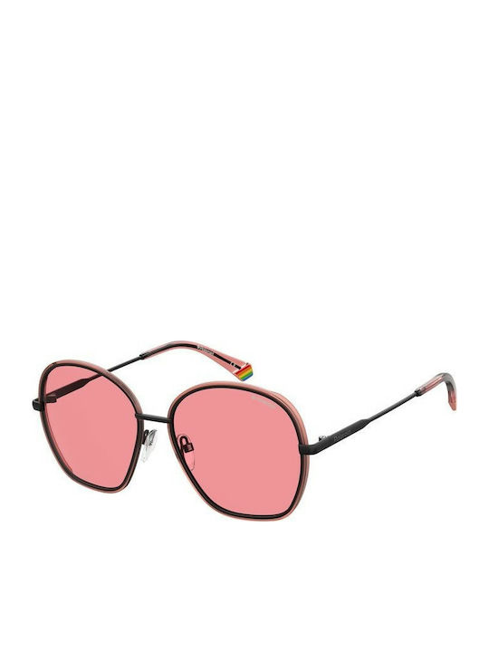 Polaroid Sonnenbrillen mit Schwarz Rahmen und Rosa Polarisiert Linse PLD6113/S 35J