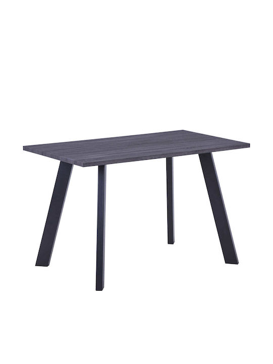 Baxter Table Dining Room Wooden with Metal Frame Grey Walnut 120x70x75cm