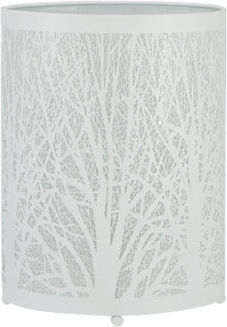 Marhome Metal Table Lamp with White Shade and Base