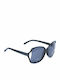 Monte Napoleone Women's Sunglasses with Black Plastic Frame and Black Lens 4142 C1