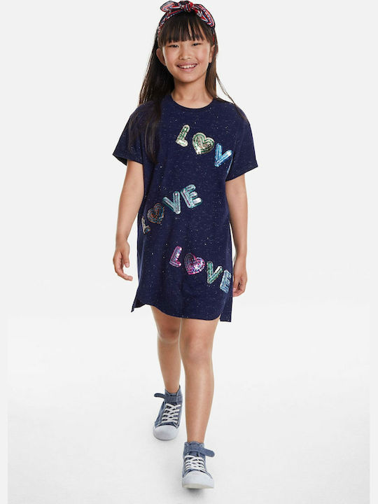 Celaya Kinderkleid Kurzärmelig Marineblau