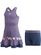 Tennis Rochie pentru Copii Fără mâneci Set cu Accesorii Violet