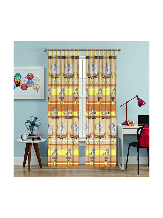 Disney Kinder Vorhang Tom and Jerry 10102-5 mit Trägern Mehrfarbig 140x290cm