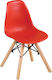 Chair Art Wood Kid Red ΕΜ123,ΚR 32x34x57cm