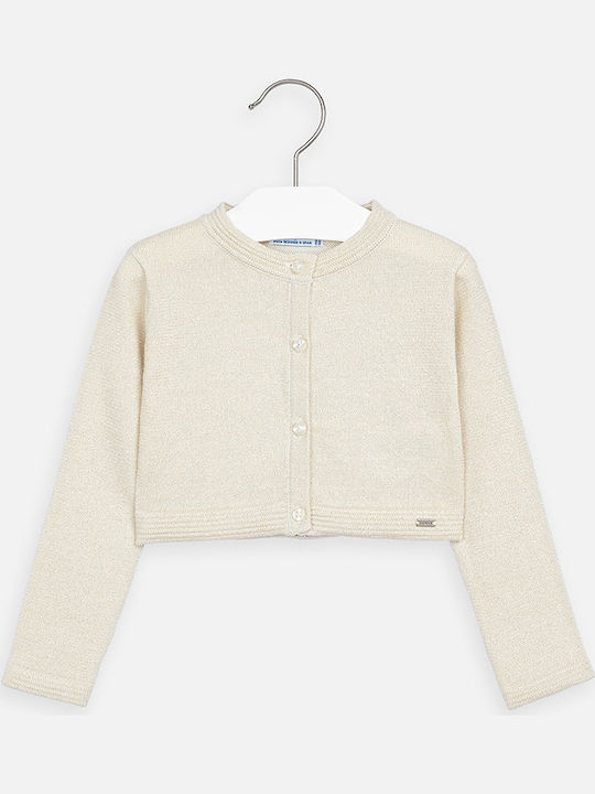 Mayoral Kids Cardigan Knitted Beige