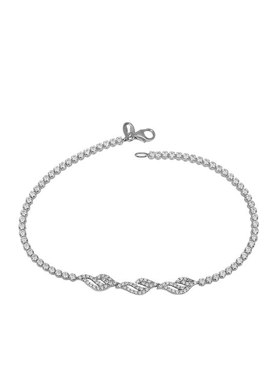 Women's 14K white gold bracelet with motif waves 035152 035152 035152 Gold 14 Carat