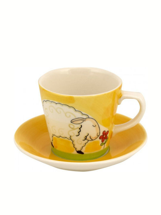 WM Collection Set Tassen Tee Keramik Gelb 220ml 4Stück