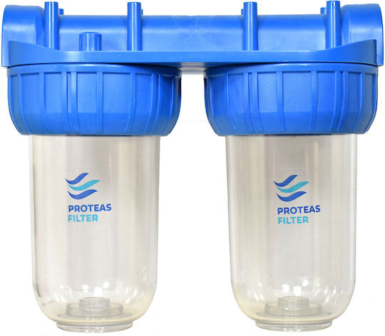 Proteas Filter Wasserfiltrationssysteme Doppelter Zentrale Versorgung Rohrquerschnitt ½" EW-021-0118