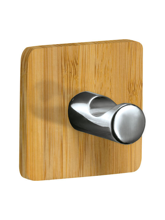 Kleine Wolke Timber Άγκιστρο Μπάνιου Μονό με Βίδες Ασημί