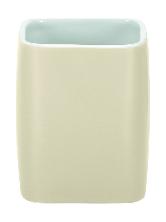 Kleine Wolke Cubic Ceramic Cup Holder Countertop Beige