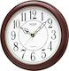 Rhythm Wall Clock Plastic Brown Ø36cm