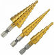 BCTK-SETTI-003 Set of 3 Conical Drills Titanium with Hexagonal Shank for Metal