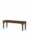 Saloon Dining Room Bench with Wooden Surface Brown 130x40x44cm