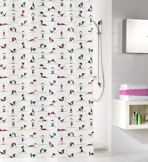 Kleine Wolke Yogi Fabric Shower Curtain 180x200cm Multicolour