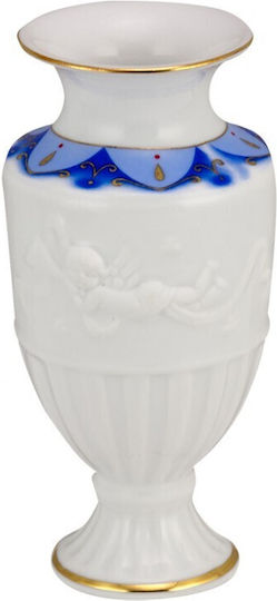 WM Collection Βάζο Πορσελάνης Λευκό Φ6xΥ14cm