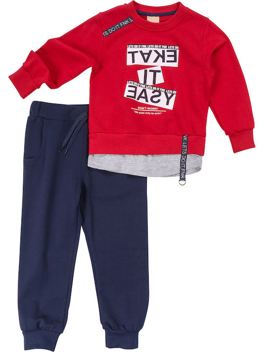 Funky Kinder Sweatpants Set - Jogginganzug Rot 2Stück