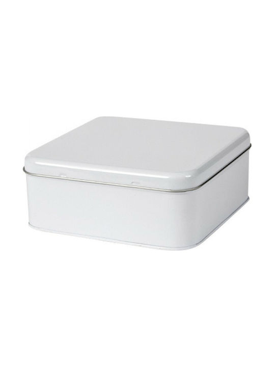 WHITE METAL BOX - 6 pcs