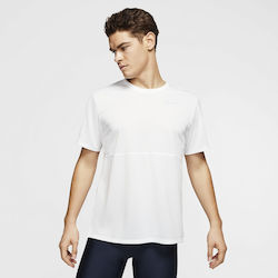 Nike Αθλητικό Ανδρικό T-shirt Dri-Fit Λευκό με Λογότυπο