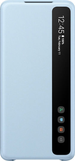 Samsung Clear View Cover Book Δερματίνης / Πλαστικό Γαλάζιο (Galaxy S20+)