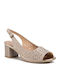 Caprice Pumps mit Chunky mittelhohem Absatz Beige