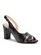 Caprice Leder Damen Sandalen Anatomisch in Schwarz Farbe