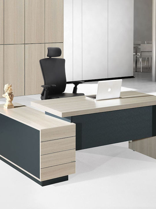 Corner Desk Progress Wooden Gray 180x160x76cm