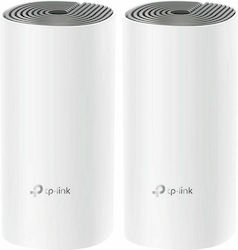 TP-LINK Deco M4 v2 Mesh Access Point Wi‑Fi 5 Dual Band (2.4 & 5GHz) σε Διπλό Kit