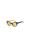 Havaianas Conchas Women's Sunglasses with Black Acetate Frame and Yellow Lenses