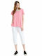 Damen Jogginghosen Capri Weiß