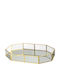 JK Home Decoration Декоративен Таван Стъкло Кръгъл с огледало 31x5x5см 1бр