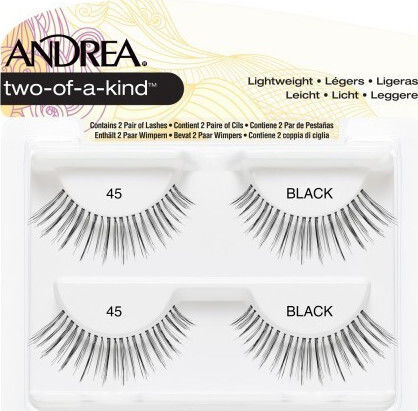 Andrea Lashes Two Of A Kind False Eyelashes 45 Black 2 Pieces