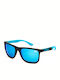Superdry RunnerX Men's Sunglasses with Black Plastic Frame and Light Blue Mirror Lens