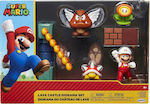 Jakks Pacific Miniatur-Spielzeug Super Mario Lava Castle Diorama Set für 3+ Jahre (Verschiedene Designs/Sortimente von Designs) 1 Stk